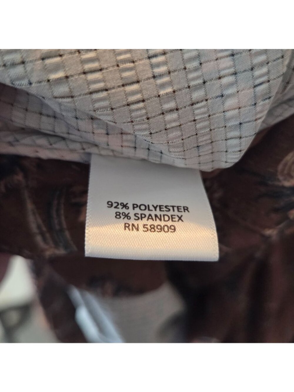 Rowm NWT Men's Brown Floral Cotton Short Button Up Shirt Men’s 2X - Picture 9 of 10